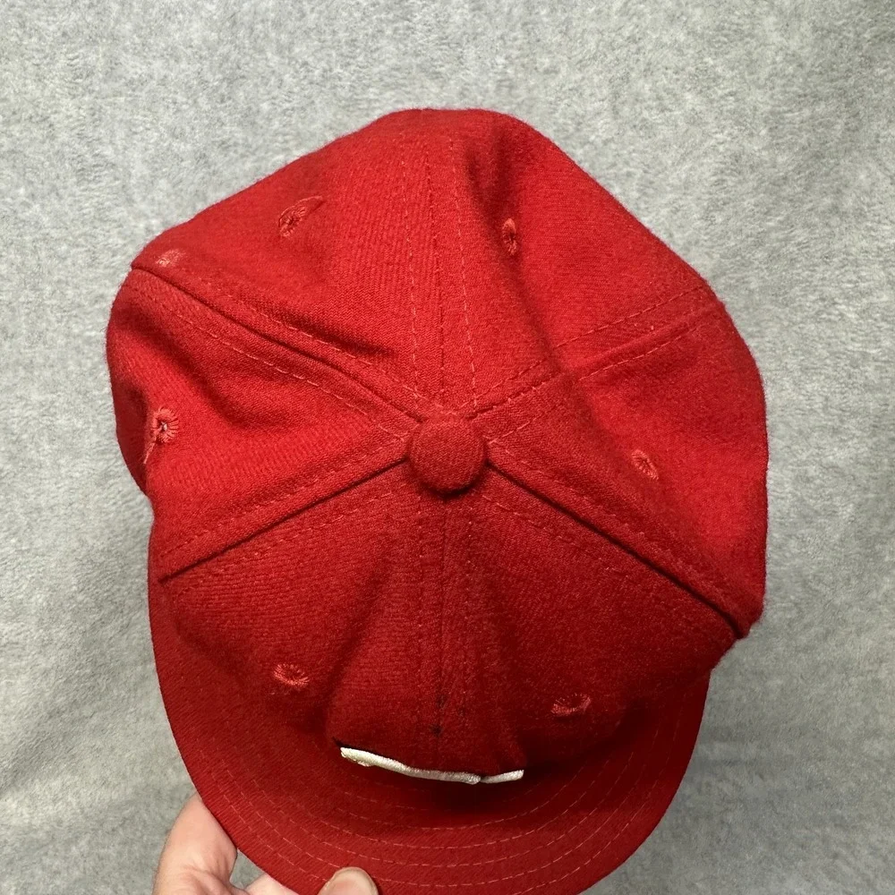 Washington Nationals Hat Cap Fitted Mens 7 Red MLB Baseball New Era‎ DC Logo